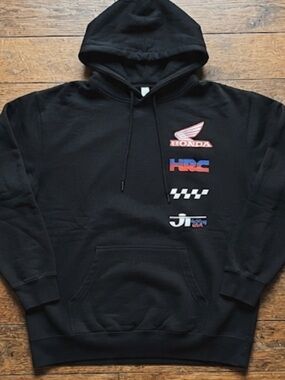 Honda Racing 95 Black Logo Pullover Hoodie